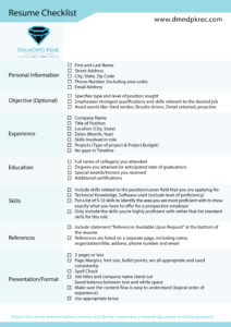 DPR-resume-checklist