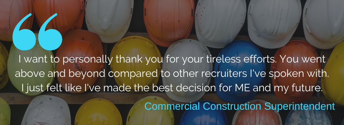 Testimonial from commercial construction superintendent